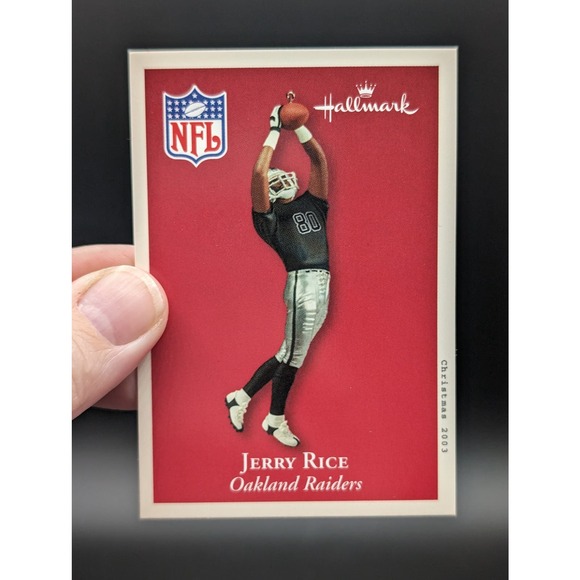 Vintage NFL Jerry Rice Oakland Raiders Hallmark Keepsake Christmas Ornament - Picture 4 of 13